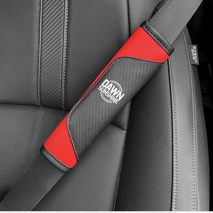 Fiber Leather Seatbelt Shoulder Strap Covers