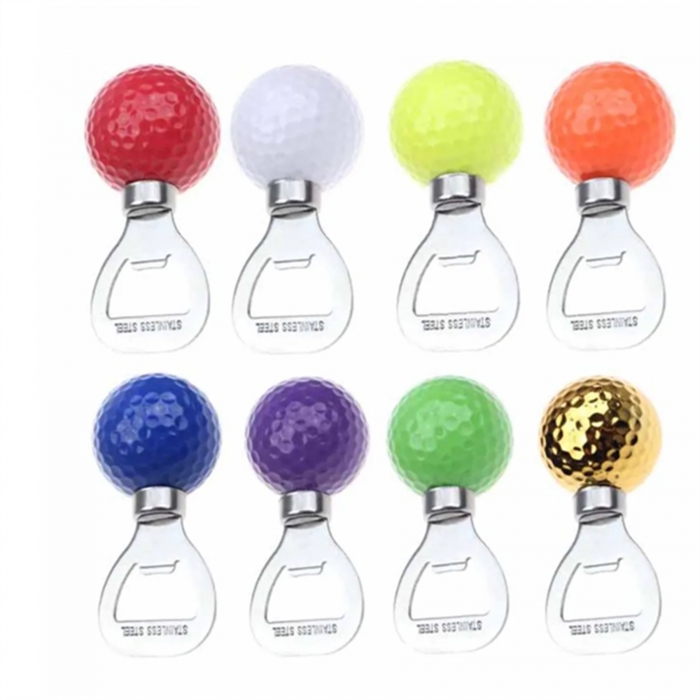 Colourful Golf Ball Shaped Beer Bottle Opener