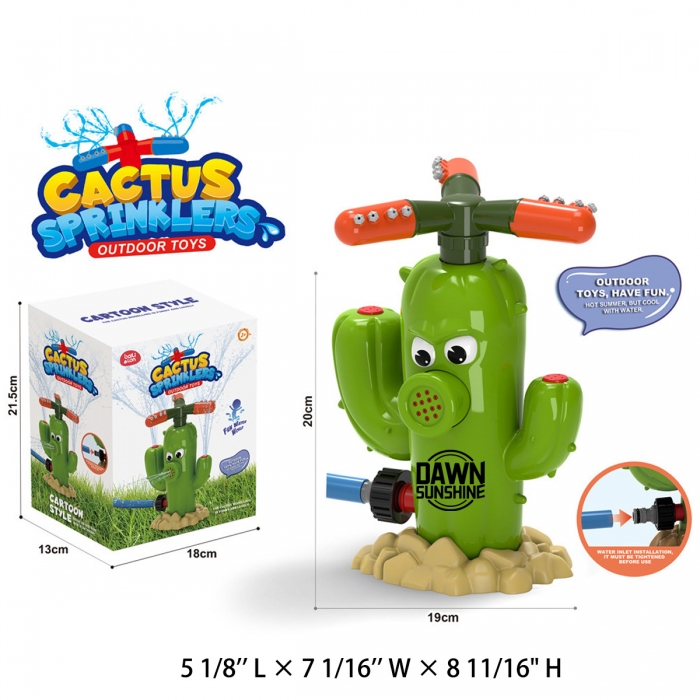 Summer Outdoor Cactus Sprinkler Toy