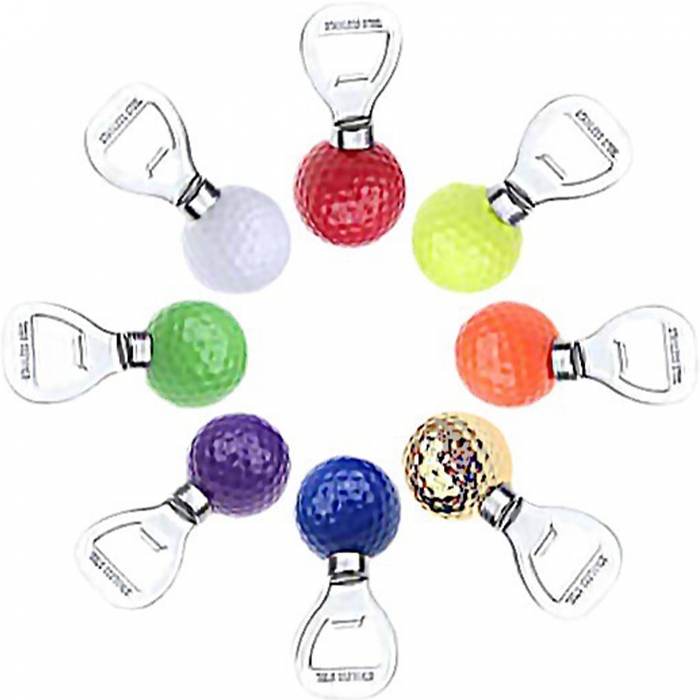 Colourful Golf Ball Shaped Beer Bottle Opener