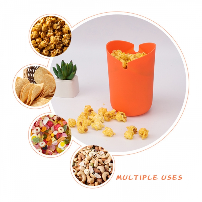 Foldable Silicone Snack Containers/Popcorn Popper Bucket