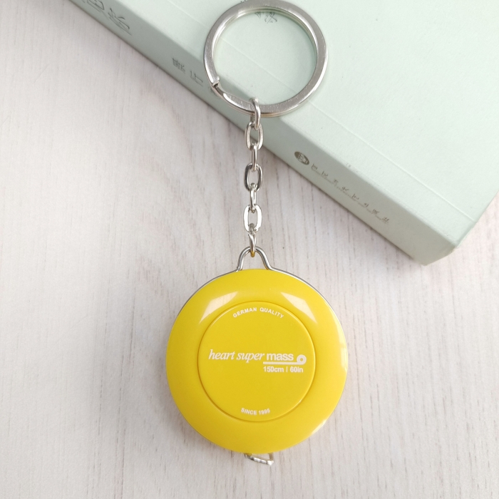 Mini Round Tape Measure Key Chain