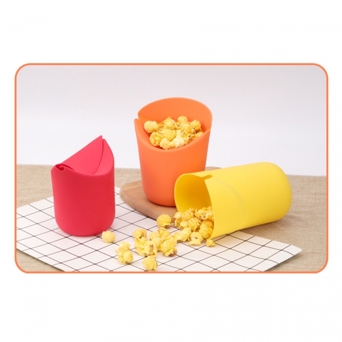 Foldable Silicone Snack Containers/Popcorn Popper Bucket