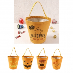 Halloween Candy Buckets Fabric Tote Gift Bags