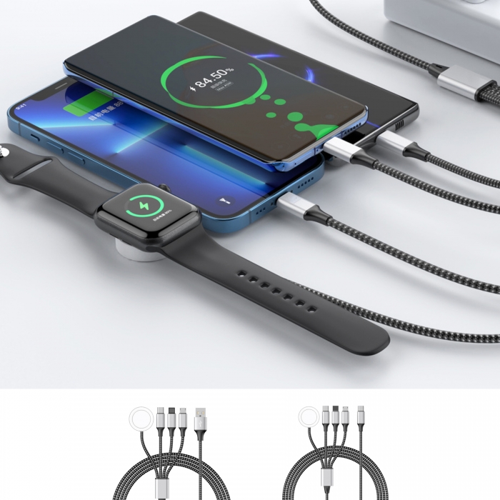 4 in 1 Portable Smart Charging Cable