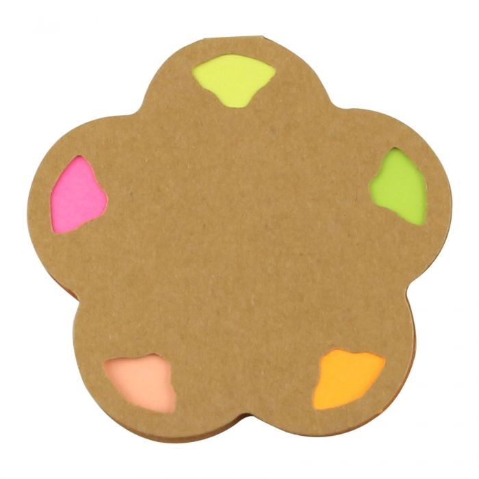 Flower Shape 5-Color Sticky Note Set