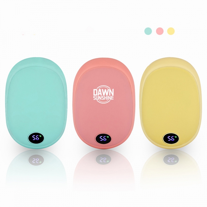 10000 mAh Portable Digital Display Hand Warmer Power Bank