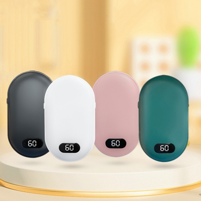 Portable USB Charging Digital Display Warm Hands Power Bank