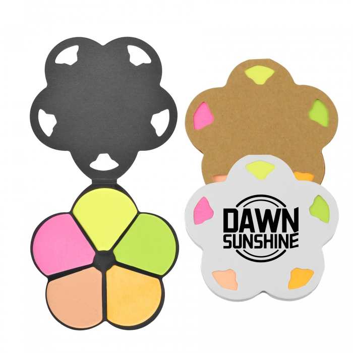 Flower Shape 5-Color Sticky Note Set