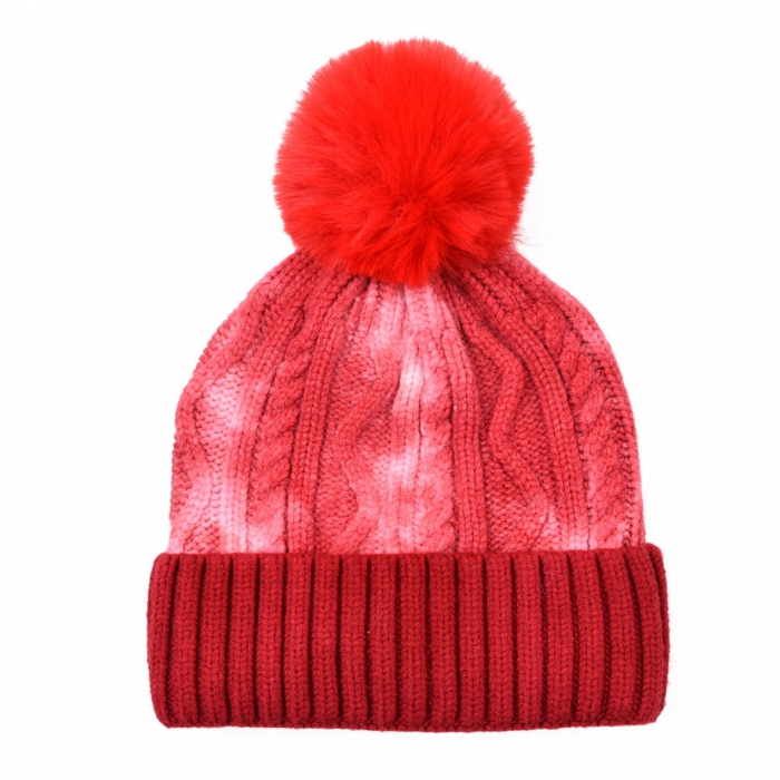 Chic Tie-Dye Knitted Hat Women Winter Hat