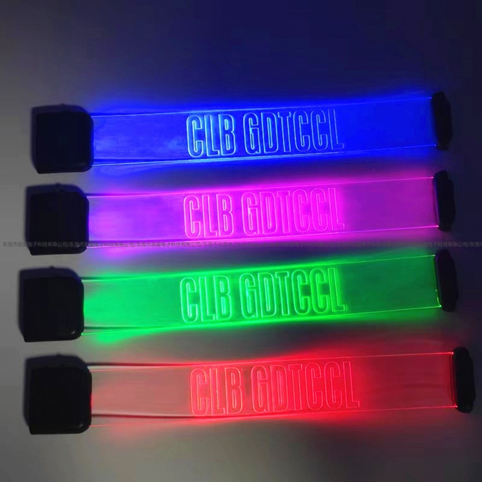 Transparent LED Wristband with Magnetic Clasp