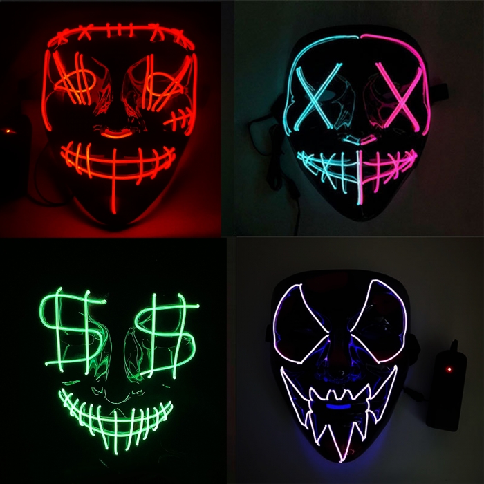 Halloween E.L. LED Luminous Light Up Mask