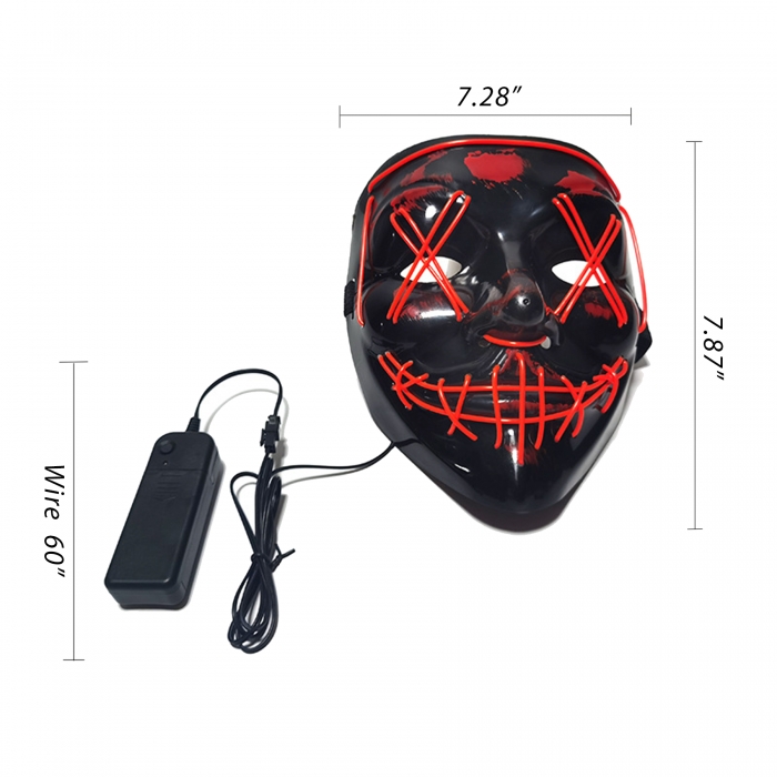 Halloween E.L. LED Luminous Light Up Mask