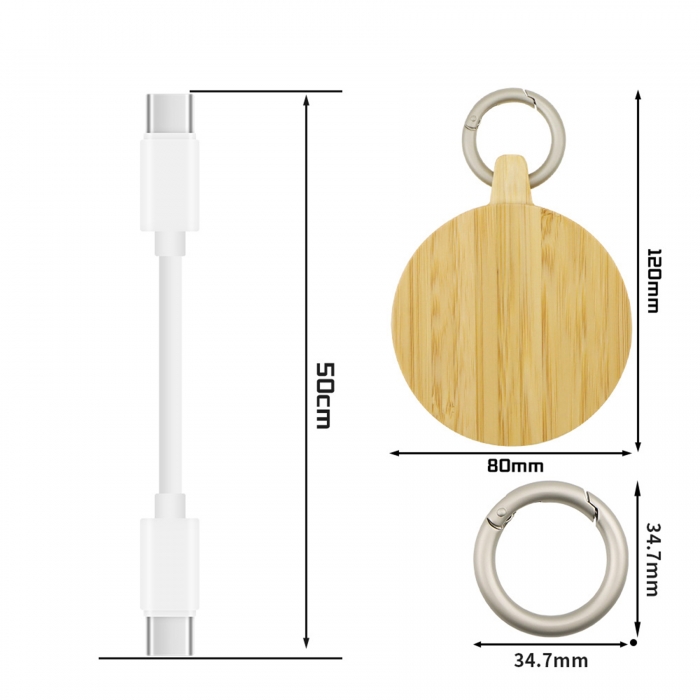 Twist Bamboo Charging Cable Set