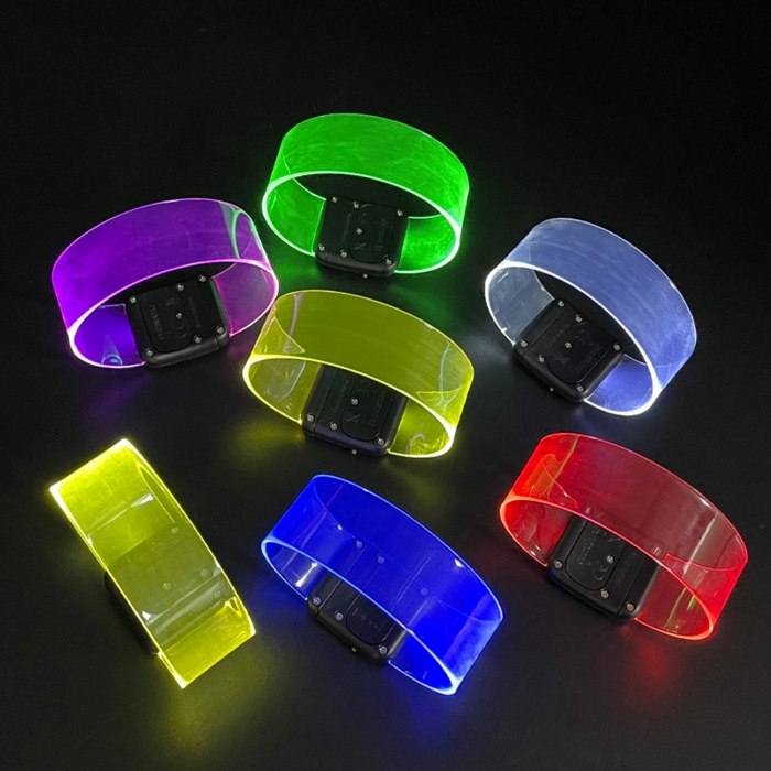 Transparent LED Wristband with Magnetic Clasp