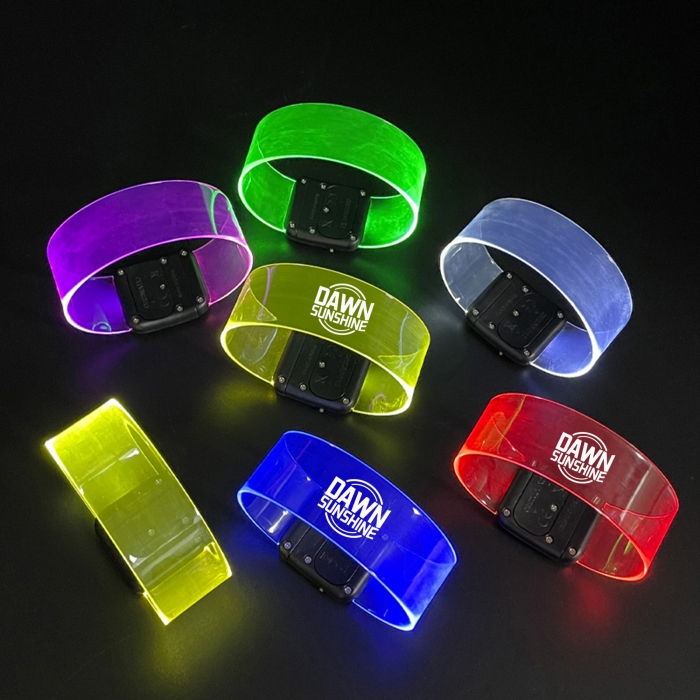 Transparent LED Wristband with Magnetic Clasp