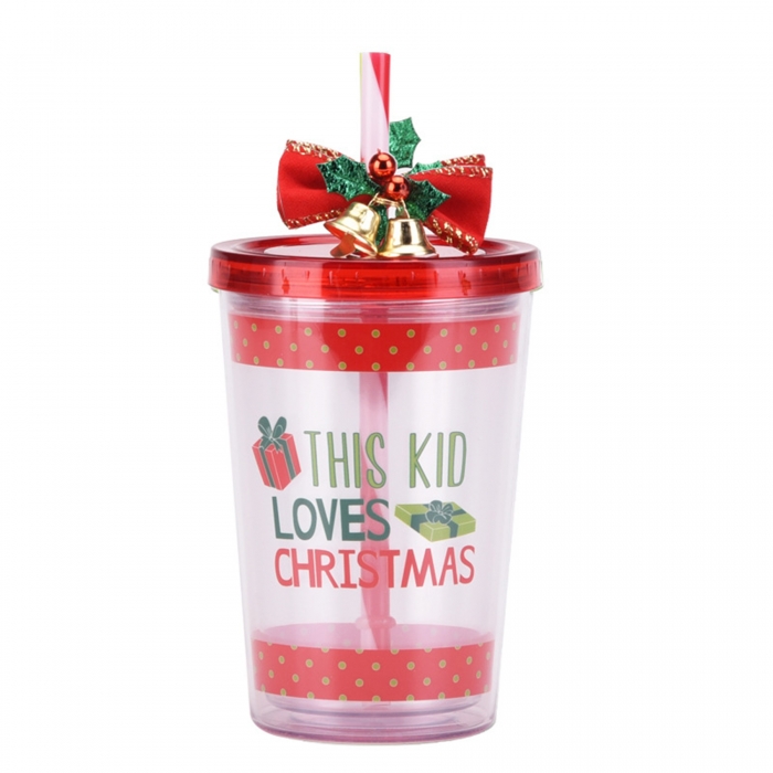 10 Oz Christmas Double Wall Cute Water Tumbler