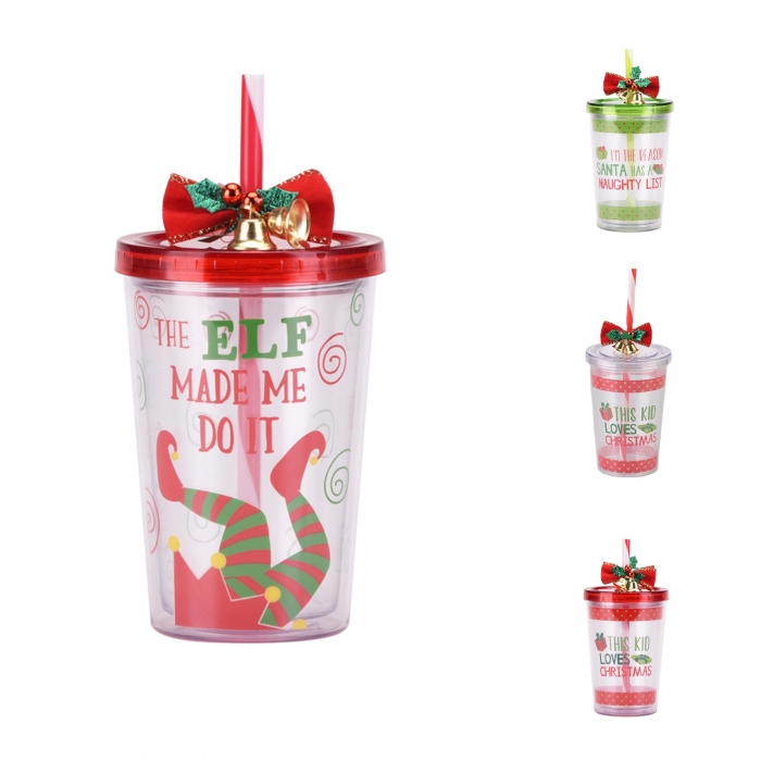 10 Oz Christmas Double Wall Cute Water Tumbler