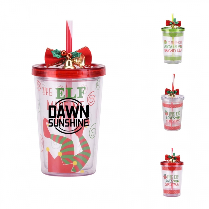 10 Oz Christmas Double Wall Cute Water Tumbler