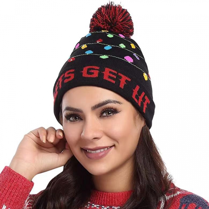 LED Christmas Knitted Hat