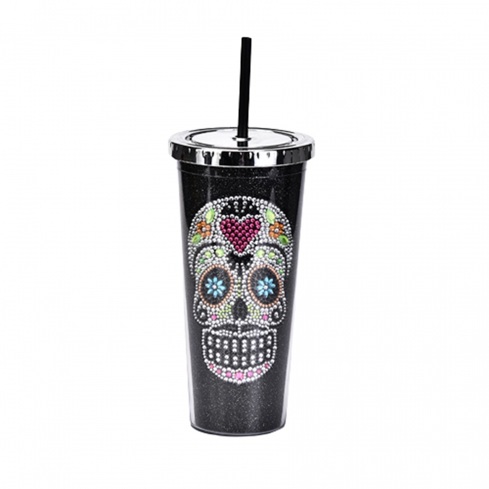 24 Oz Halloween Skull Water Cup