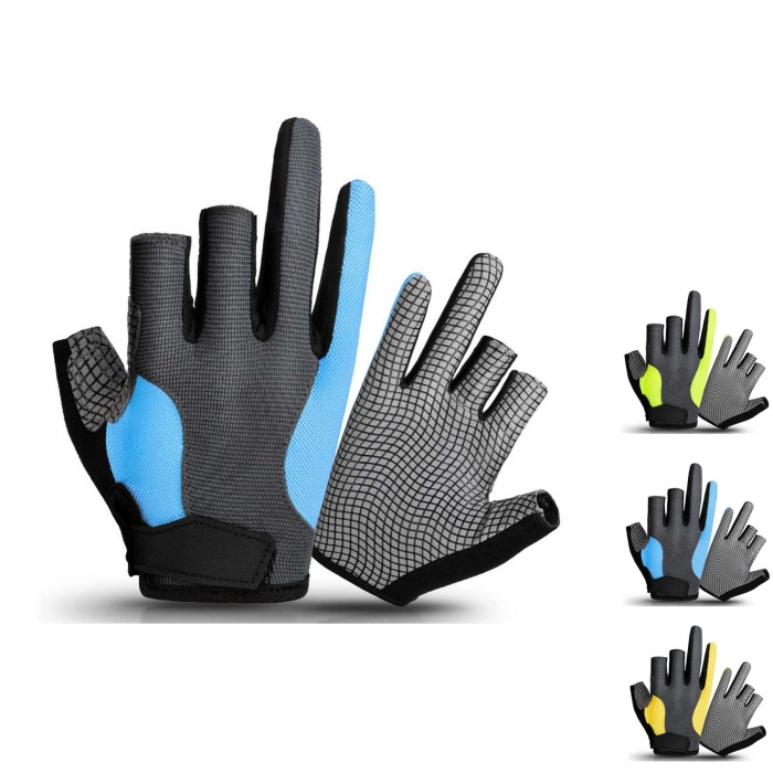 3 Cut Fingers Fishing Gloves