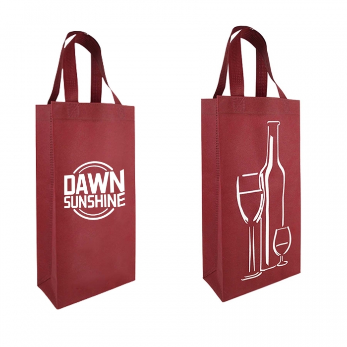 Wine Tote Bag - 2 Bottle Non-Woven Tote Bag (6