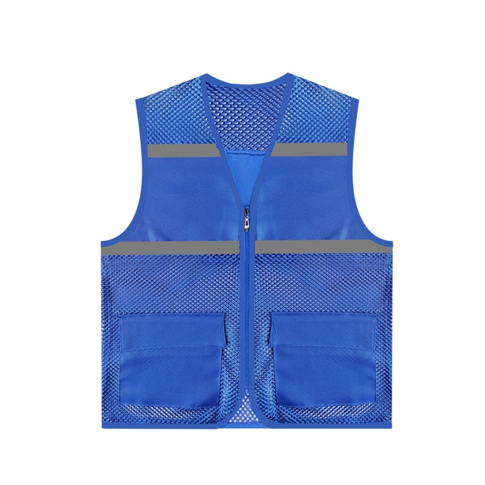 Reflective Safety Mesh Vest w/Pockets