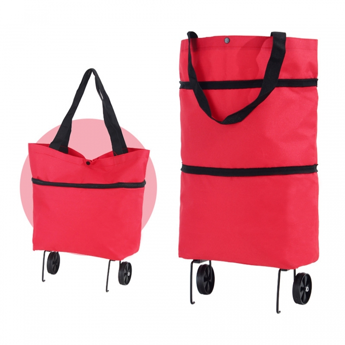 Foldable Shopping Bag With Wheels