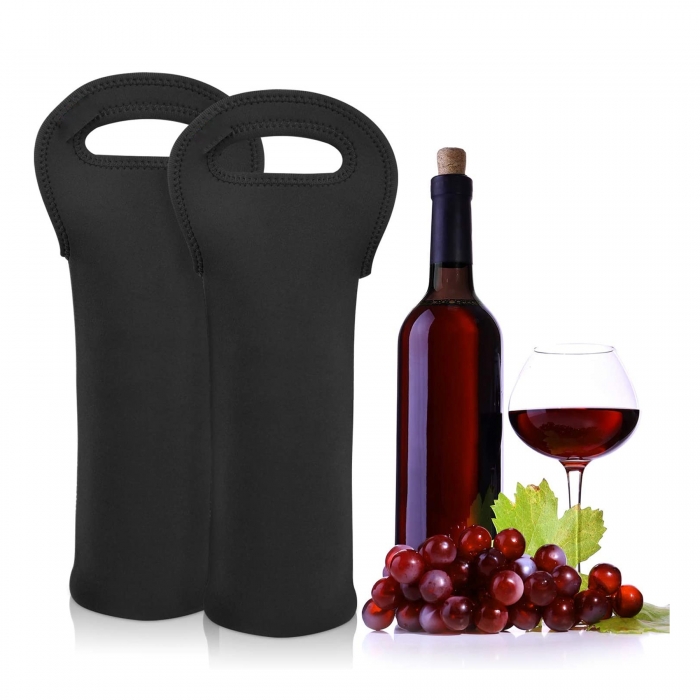 Neoprene Single Wine Bottle Holder Tote Bag