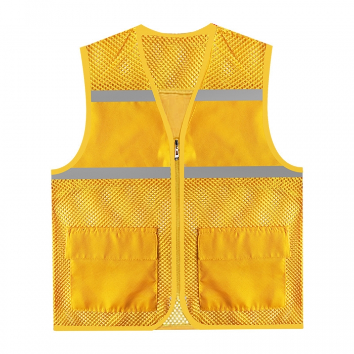 Reflective Safety Mesh Vest w/Pockets