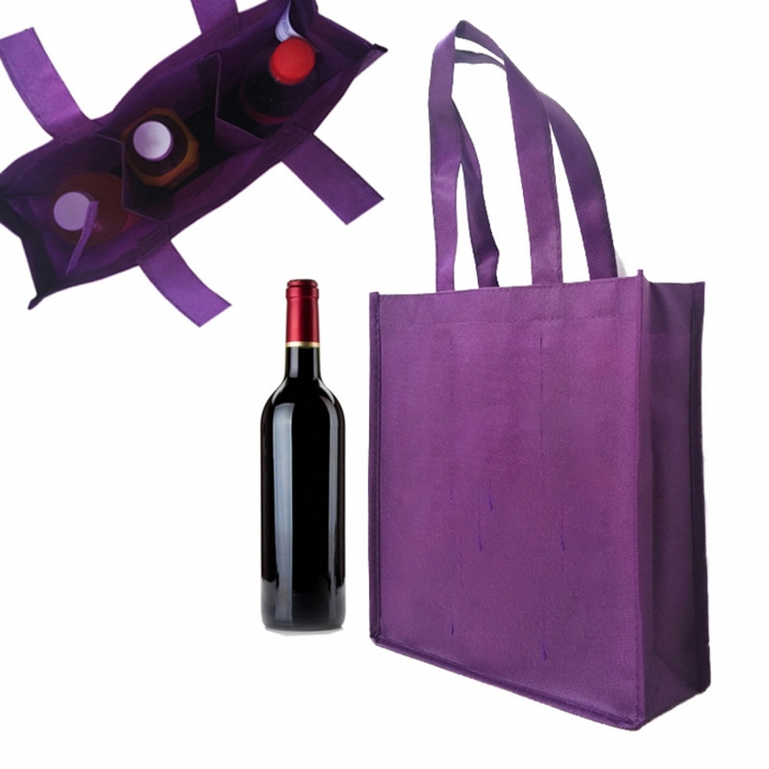 Non-Woven 3 Bottle Wine Tote Bag (10