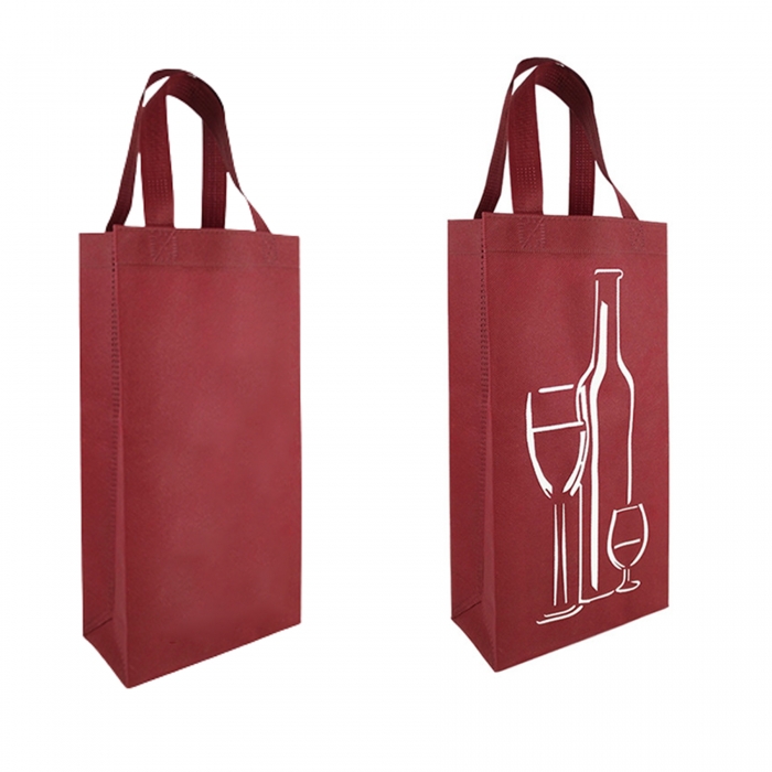 Wine Tote Bag - 2 Bottle Non-Woven Tote Bag (6