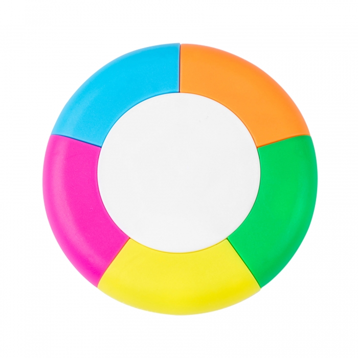 Round Five-color Highlighter