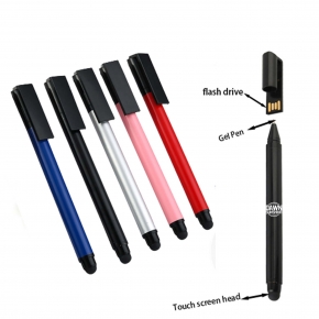 3 in 1 Flash Drive Stylus Ballpoint Pen