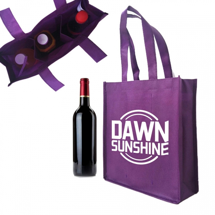 Non-Woven 3 Bottle Wine Tote Bag (10