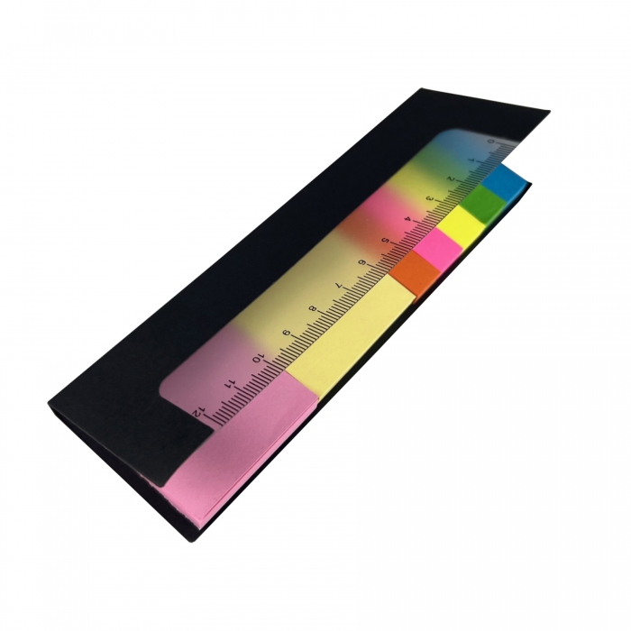 Sticky Notes Notebook Multi-color with Ruler