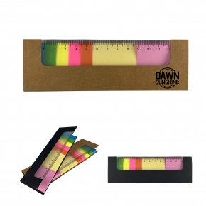 Sticky Notes Notebook Multi-color with Ruler