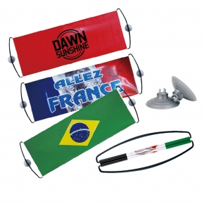 Customizable Retractable Rolling Up Handheld Banner W/Suker