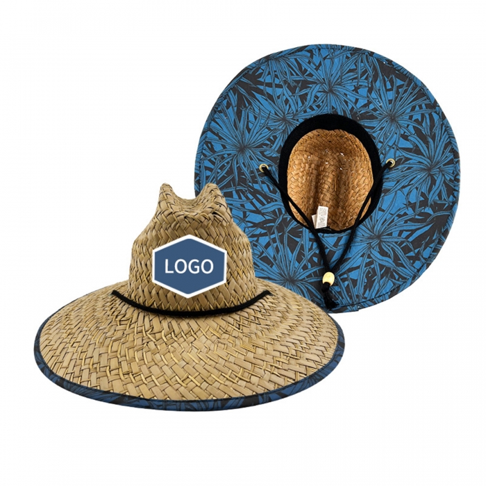 Lifeguard Straw Hat w/Embroidered Patch