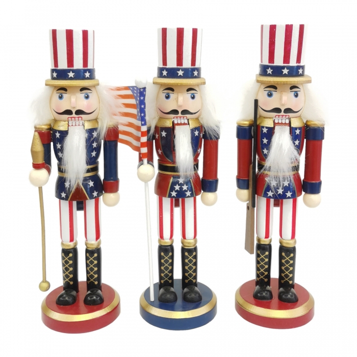 Traditional Painted Wooden Nutcracker American Soldier Doll