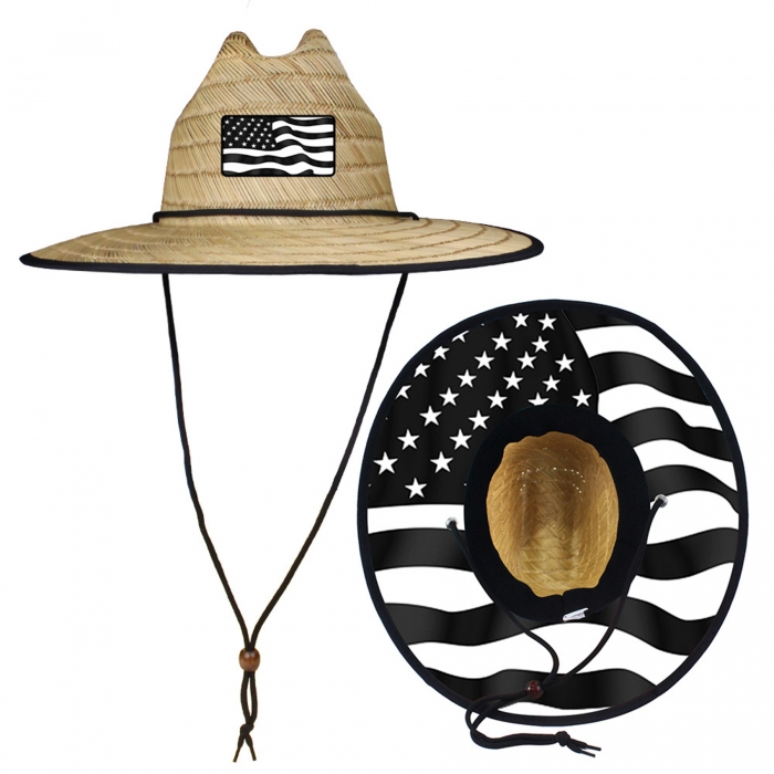 Lifeguard Straw Hat w/Woven Patch