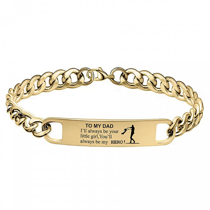 Engraved Stainless Steel Bracelet