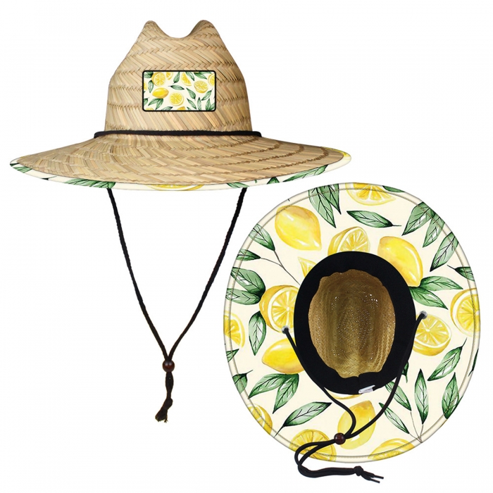 Lifeguard Straw Hat w/ Rubber Patch