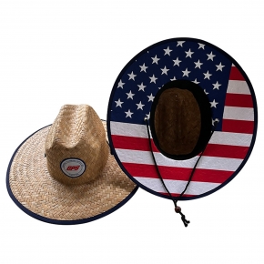 Lifeguard Straw Hat w/ Leather Patch