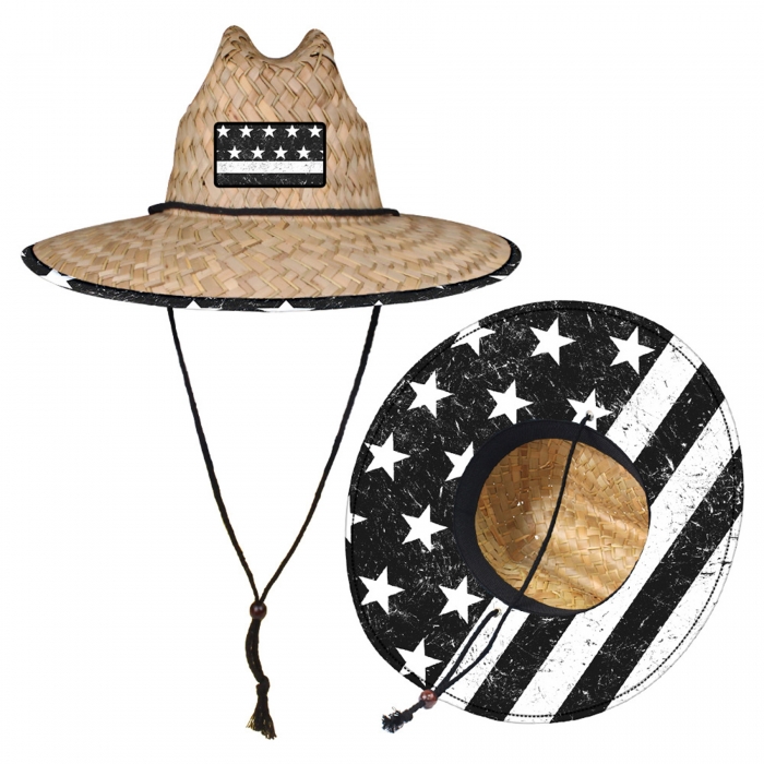 Lifeguard Straw Hat w/ Leather Patch