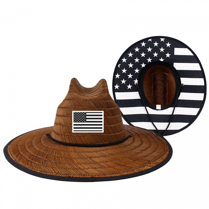 Lifeguard Straw Hat w/ Leather Patch