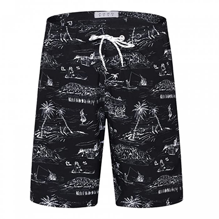 Mens Tropical Quick Dry Beach Shorts