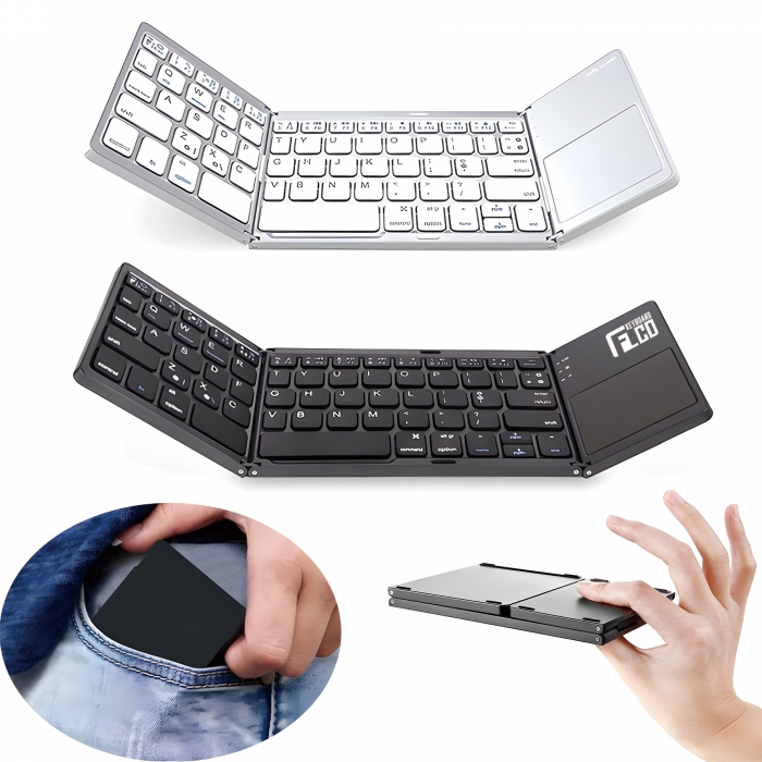 Wireless Bluetooth Foldable Keyboard with Touchpad