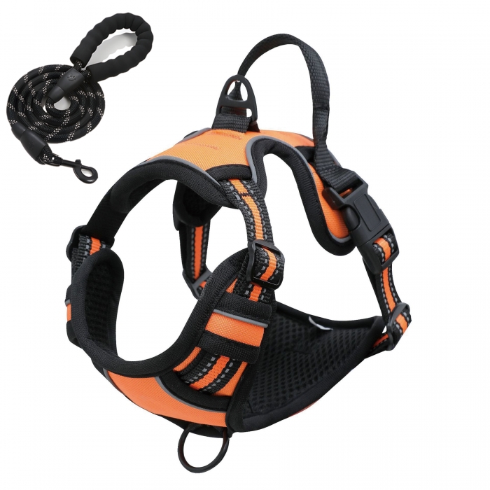 No Pull Adjustable Dog Harness with Leash